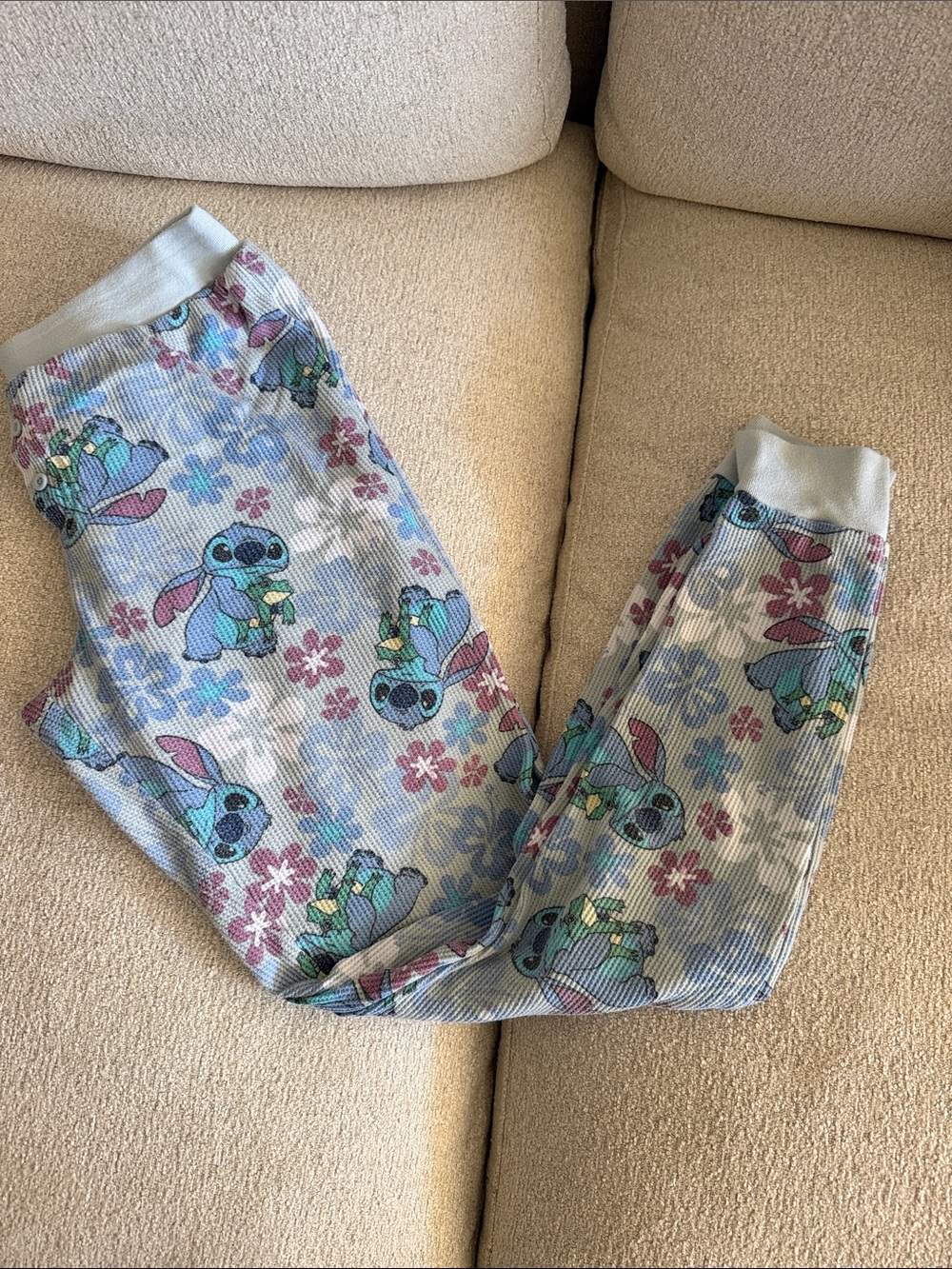 Disney Kids Stitch Pajama Set in Light Blue and White - Picture 2 of 4